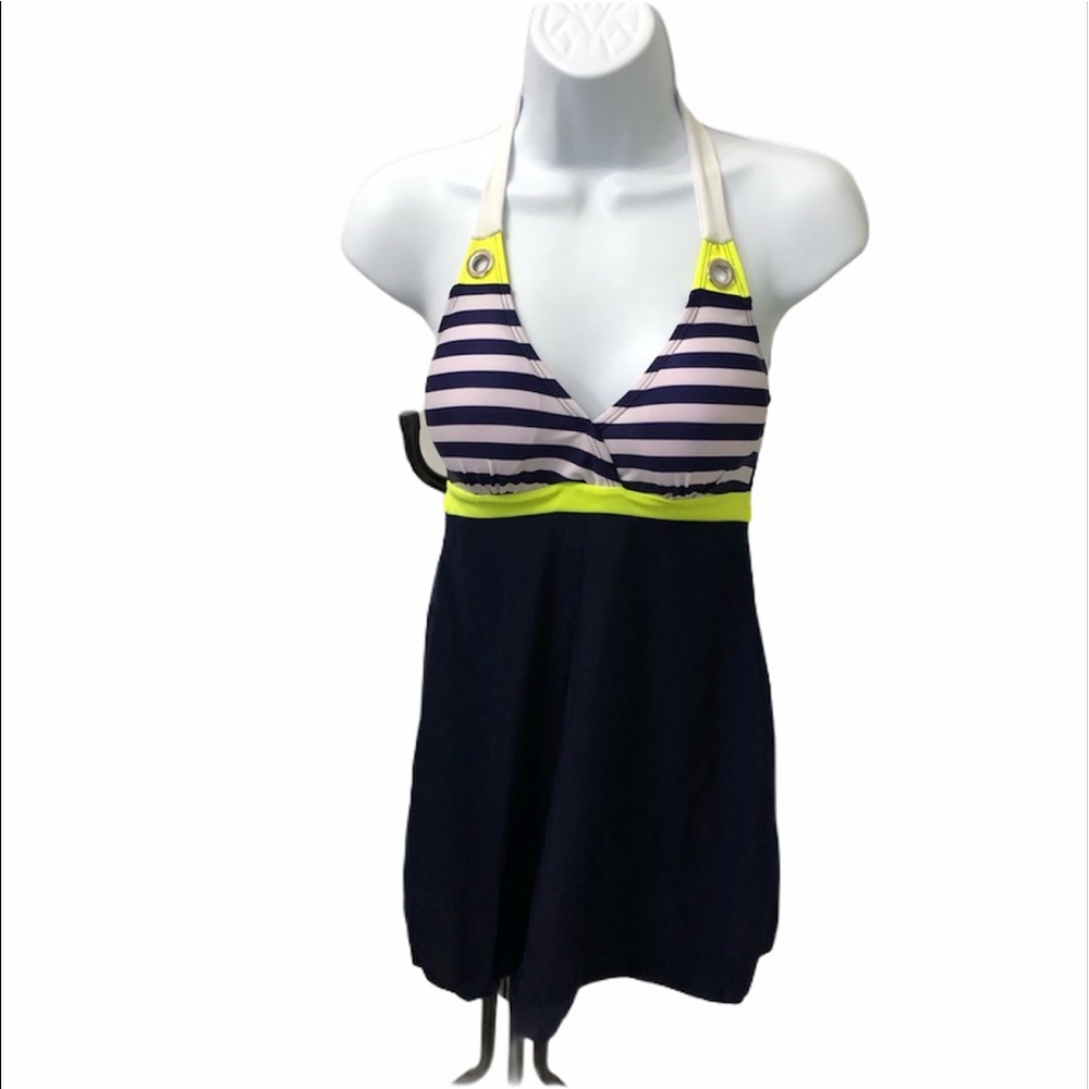 Nautical Style One-Piece/Tankini Combo